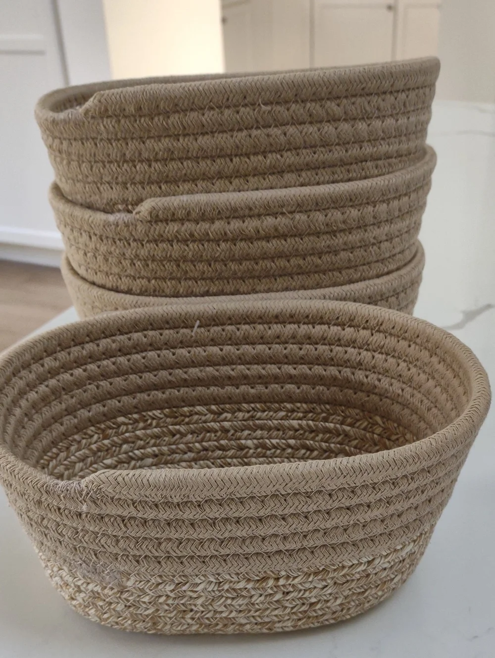 Woven Storage Baskets Set of 4 from  Target-Natural Color New With Tags